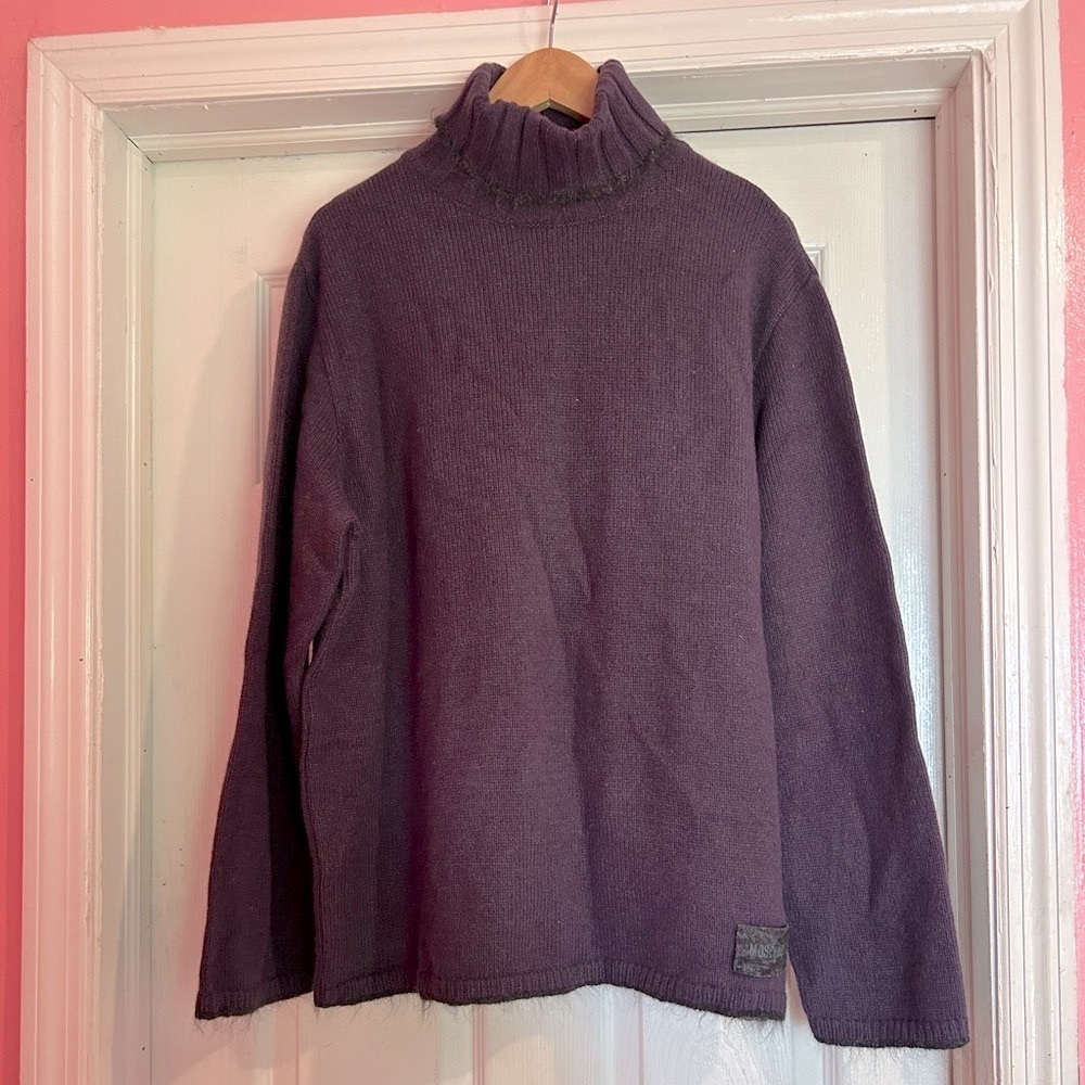 Moschino Jeans men's wool mohair blend turtleneck sweater